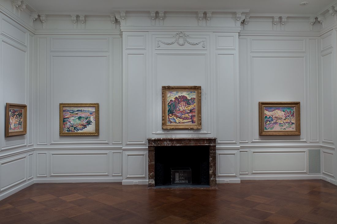 Installation view of Georges Braque: Pioneer of Modernism,&nbsp;October 11&ndash;November 29, 2011.&nbsp;Left to Right:, L&#039;Estaque,&nbsp;1906, Lent by Merzbacher Kunstiftung