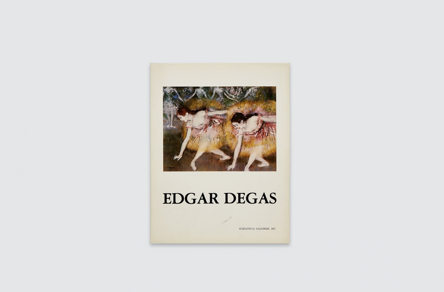 Catalogue for&nbsp;Edgar Degas&nbsp;exhibition, fall 1978.
