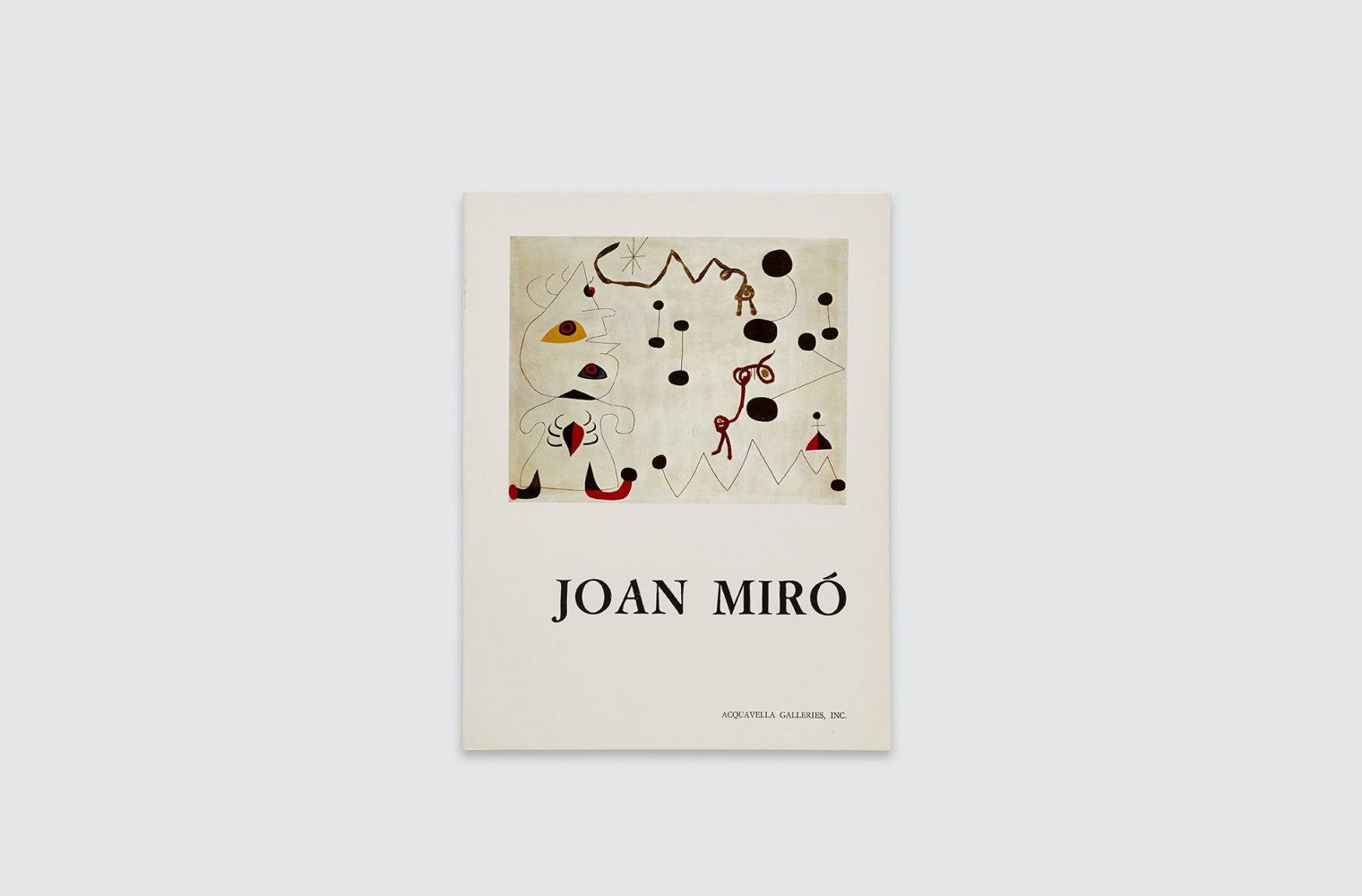 Catalogue for Joan Mir&oacute; exhibition, fall 1972.