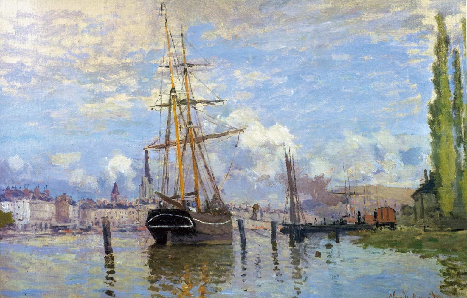 Claude Monet, La Seine &agrave; Rouen,&nbsp;1872