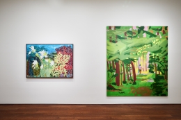 Works by Adrian Berg and Nicole Wittenberg on view in Unnatural Nature: Post-Pop Landscapes, on view in the New York gallery April 21 - June 10, 2022.  Installation view by Kent Pell.