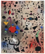 Joan Miró, Femmes au bord du lac à la surface irisée par le passage d’un cygnet (Women at the Edge of the Lake Made Iridescent by the Passage of a Swan), May 14, 1941