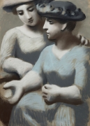 Deux femmes aux chapeaux [Two Women with Hats]