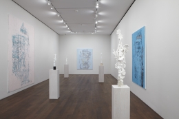 Installation view of Enoc Perez: The Good Days at Acquavella Galleries from January 10 - February 8, 2013.