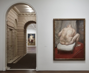 Installation view of Lucian Freud: Monumental at Acquavella Galleries from April 5 – May 24, 2019. 