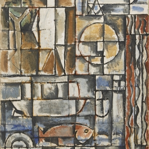 Joaquín Torres-García, Constructif avec homme blanc [Constructive Composition with White Man], 1931
