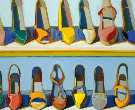 Wayne Thiebaud, Shoe Rows, 1971
