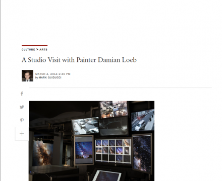 Photograph of "A Studio Visit with Painter Damian Loeb"