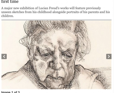 Photograph of "Unseen masterpieces by Lucian Freud unveiled for the first time"