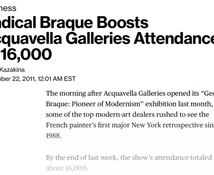 Photograph of "Radical Braque Boosts Acquavella Galleries Attendance to 16,000"