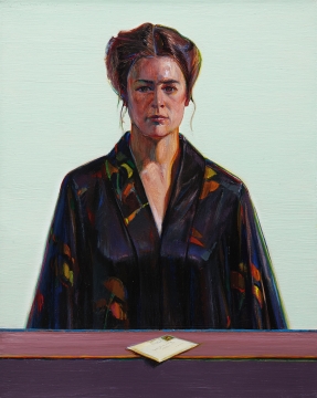 Wayne Thiebaud, Robed Woman with Letter, 1976