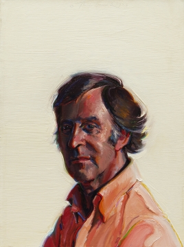 Wayne Thiebaud, Man in an Orange Shirt, 1975