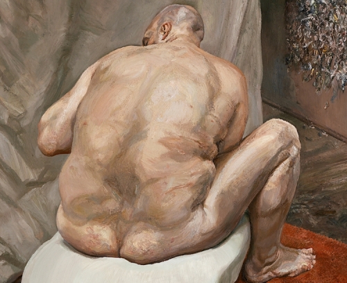 Lucian Freud  Naked Man, Back View, 1991-92  Oil on canvas  72 x 54 inches (182.9 x 137.2 cm)  The Metropolitan Museum of Art, New York; Purchase, Lila Acheson Wallace Gift, 1993 (1993.71)  © The Lucian Freud Archive / Bridgeman Images