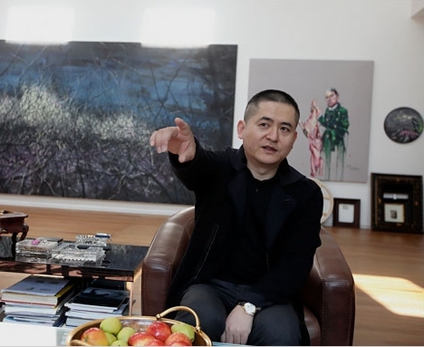The artist Zeng Fanzhi in his studio in Beijing. 