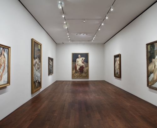 Installation view of Lucian Freud: Monumental at Acquavella Galleries
