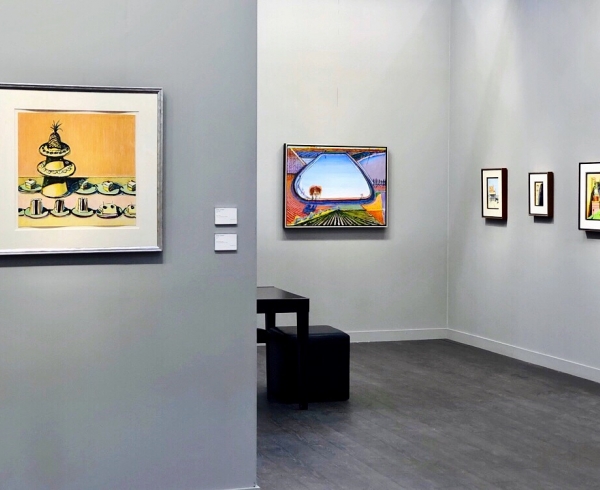 booth, Frieze Los Angeles, Thiebaud paintings